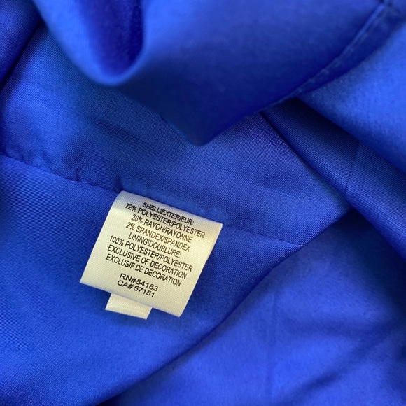 Andrew Mark black faux leather piping detail sheath dress Herringbone blue - Picture 7 of 7